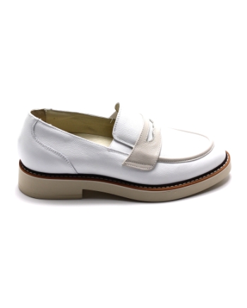 DL Sport 7033 instappers en loafers wit combinatie