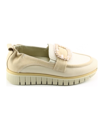 DL Sport 6968 instappers en loafers wit combinatie