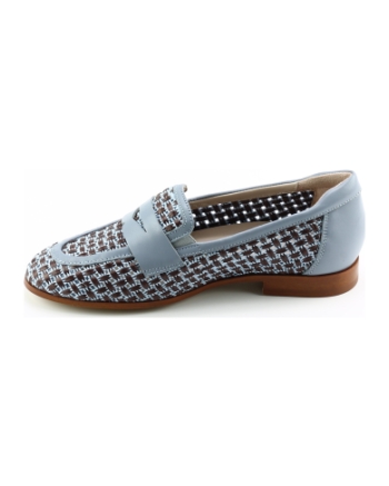 Softwaves 910.11.003 instappers en loafers blauw combinatie