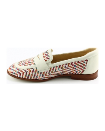 Softwaves 910.11.003 instappers en loafers wit combinatie