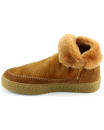 Shabbies Chewy moux korte laarsjes cognac
