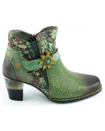 Laura Vita Cendrillon 12 korte laarsjes groen combinatie