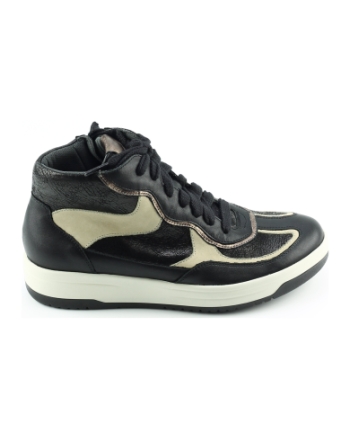 Durea 9825 685 veterboots zwart combinatie