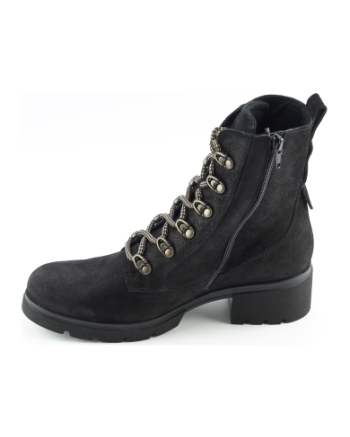 Durea 9830 908 veterboots zwart combinatie