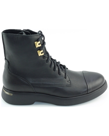 Durea 9837 832 veterboots zwart combinatie