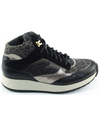 Durea 9842 605 veterboots zwart combinatie