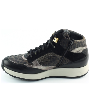 Durea 9842 605 veterboots zwart combinatie
