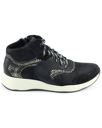 Durea 9835 602 veterboots zwart combinatie