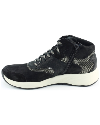 Durea 9835 602 veterboots zwart combinatie