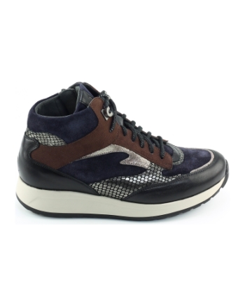 Durea 9842 608 veterboots zwart combinatie
