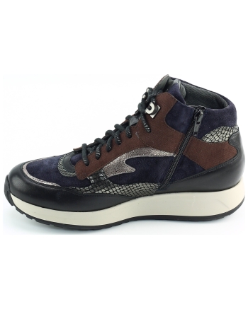 Durea 9842 608 veterboots zwart combinatie