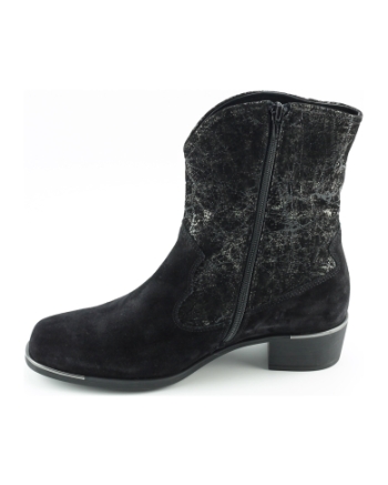 Durea 9787 998 korte laarsjes zwart combinatie