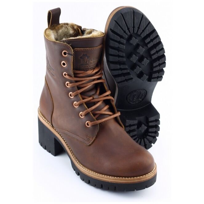 Kunstmatig animatie advocaat Panama Jack padma b7 bruin dames veterboots | Theo Jansen Schoenen