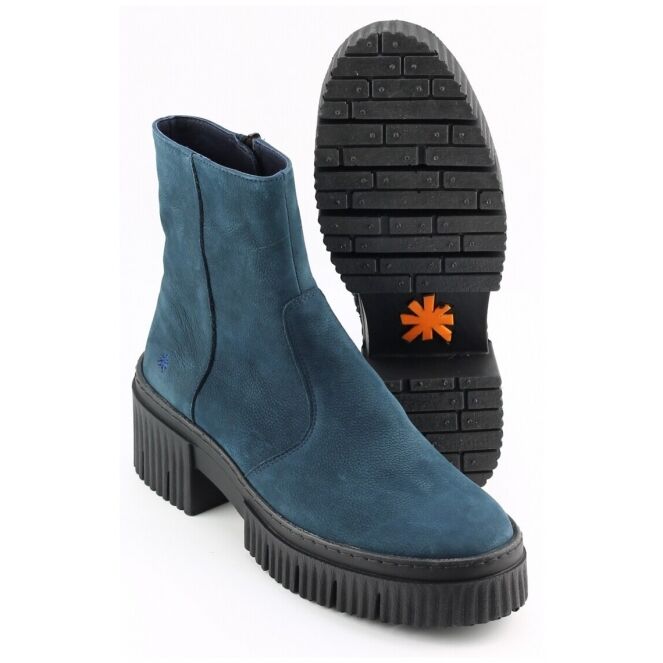 Art Art 1374 Blauw navy Art 1374 blauw dames korte laarsjes | Theo Jansen Schoenen