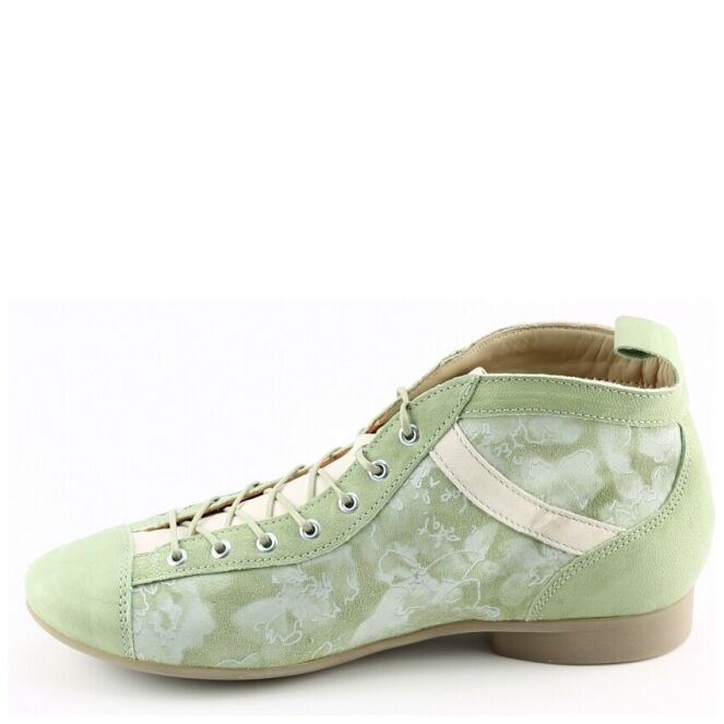 Think Think 3-000618 Groen aloe combi Think 3-000618 groen dames veterboots | Theo Jansen Schoenen