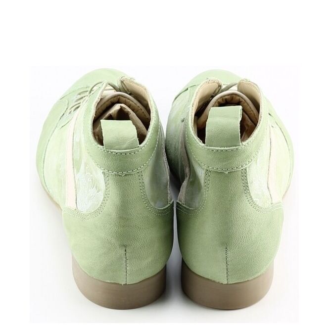 Think Think 3-000618 Groen aloe combi Think 3-000618 groen dames veterboots | Theo Jansen Schoenen