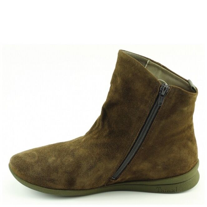 boog Botanist kleur Think 000480 spuat groen dames korte laarsjes | Theo Jansen Schoenen