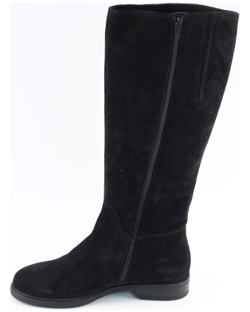 Durea 9845 835 lange laarzen zwart combinatie