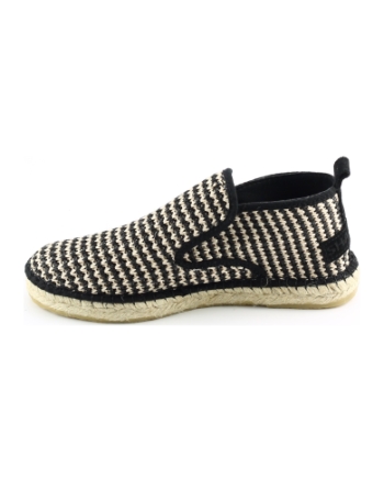 Shabbies elche lofa espadrilles zwart combinatie