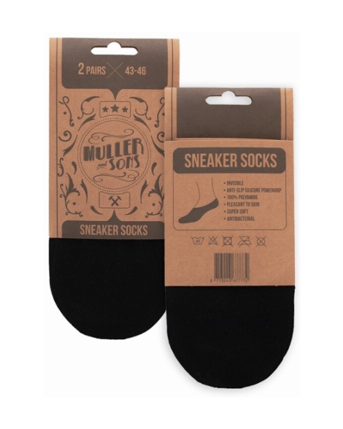 Muller and sons Sneaker Sok Unisex 83014201 ZWART