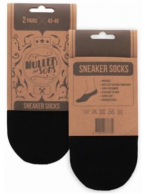 Muller and sons Muller and sons Sneaker Sok Unisex 83014201 Zwart