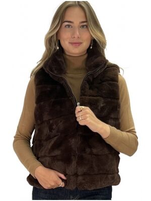 Diversen Diversen Bodywarmer Fauxfur Bruin