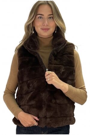 Diversen Diversen Bodywarmer Fauxfur Bruin Bruin